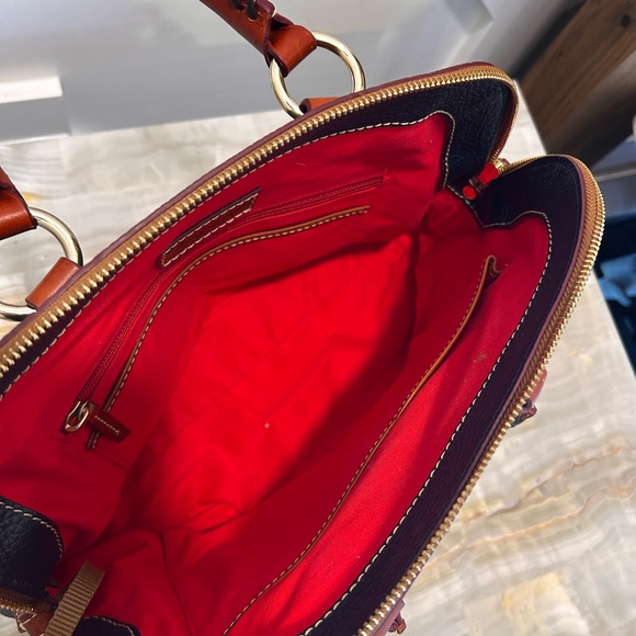 Dooney & Bourke Black and Tan Satchel - Picture 5 of 5